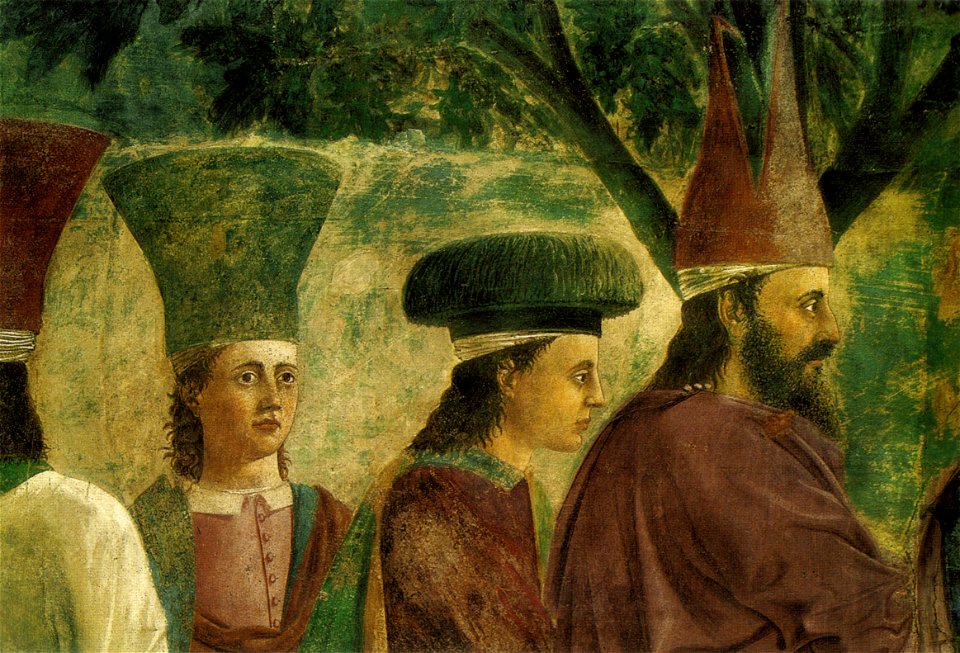 Piero, arezzo, esaltazione della croce, dettaglio