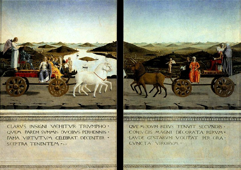 Piero, Double portrait of the Dukes of Urbino 04