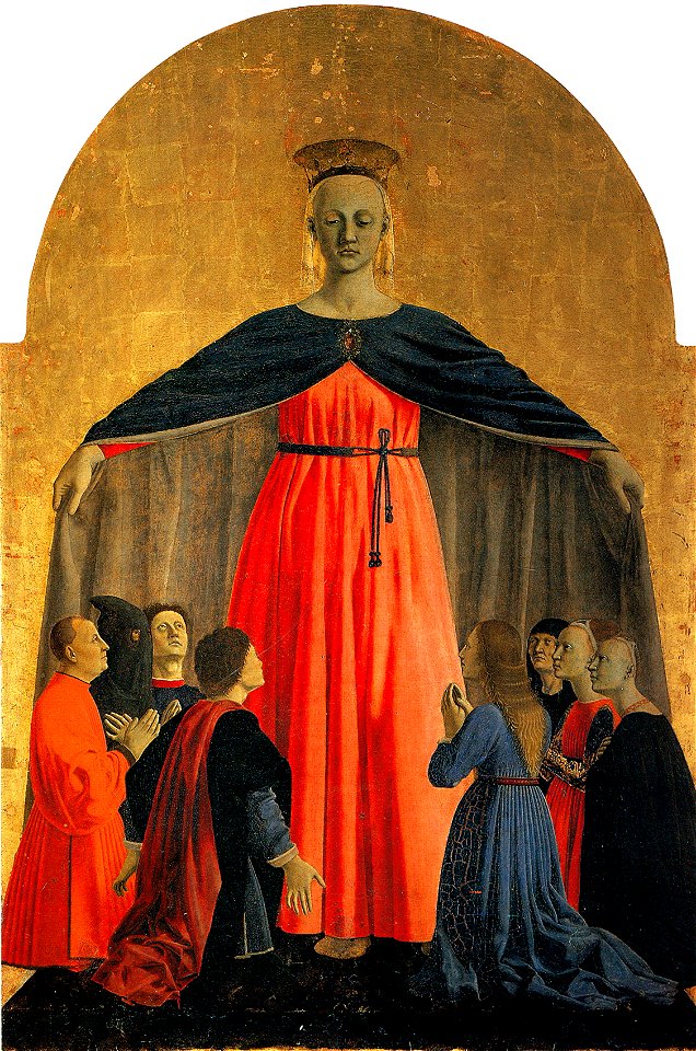 Piero, Pala della misericordia, madonna della misericordia