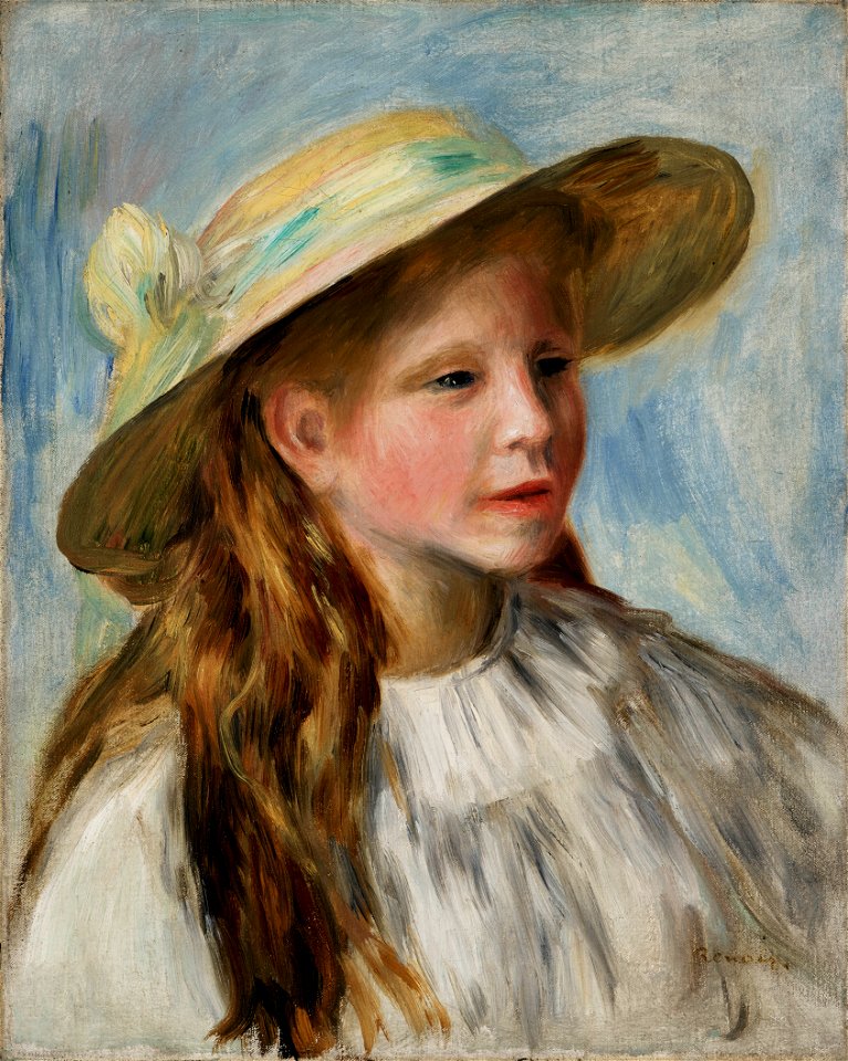 Pierre Auguste Renoir - Little Girl with a Hat (Jeune Fille au Chapeau) - 32.248 - Indianapolis Museum of Art