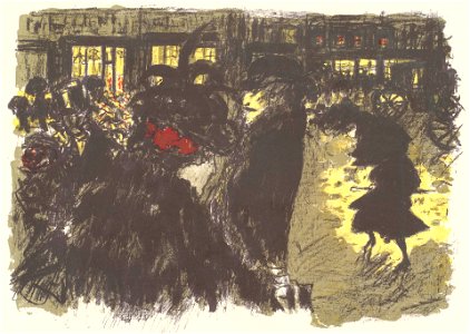 Pierre Bonnard - Quelques aspects de la vie de Paris - Place le soir