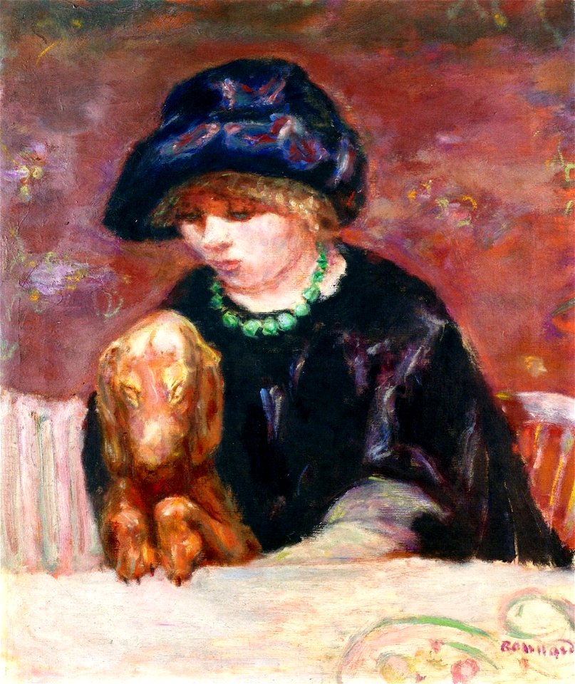 Pierre Bonnard Woman with a Basset Hound 1912