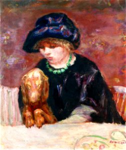 Pierre Bonnard Woman with a Basset Hound 1912