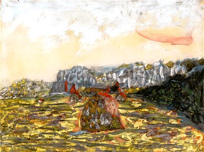 Pierre Bonnard Landscape with Haystacks
