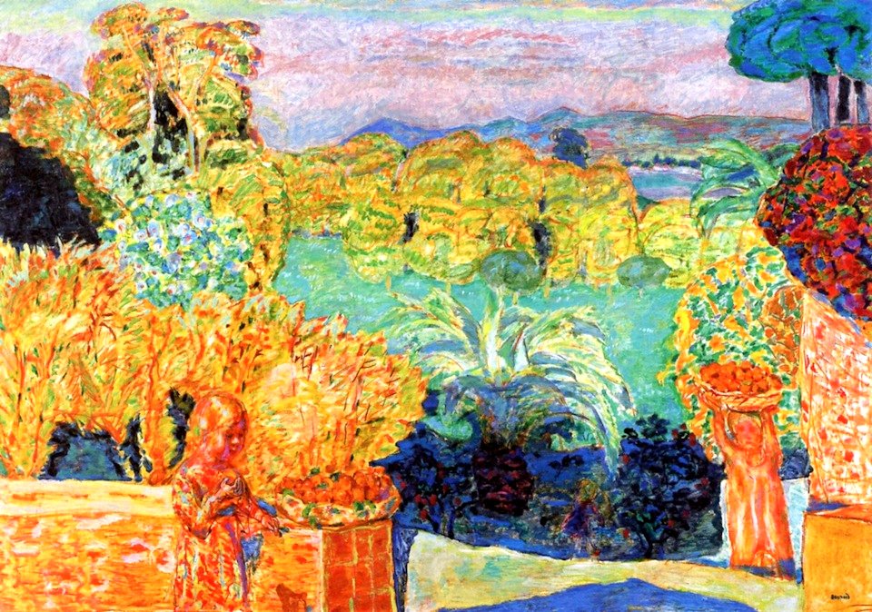 Pierre Bonnard Landscape in the Midi with Two Children