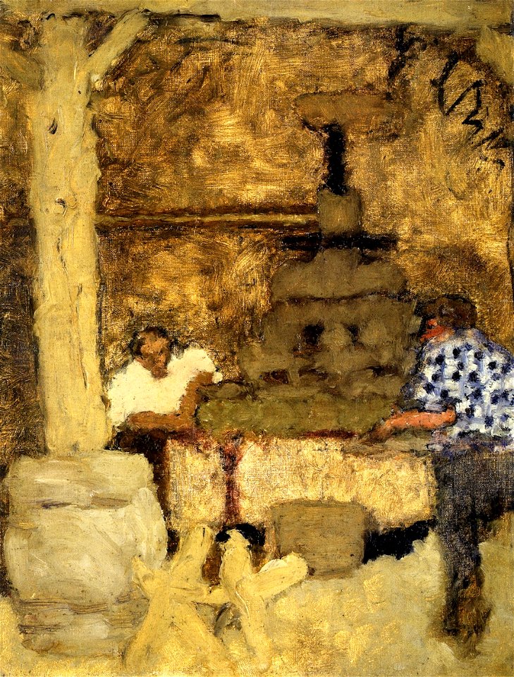 Pierre Bonnard Pressing Room at Grand-Lemps