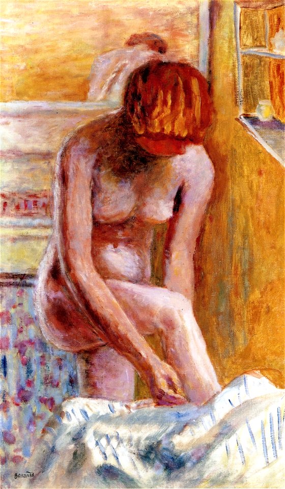 Pierre Bonnard Pink Nude Reflected in a Mirror