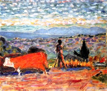 Pierre Bonnard Red Cattle, Plowman