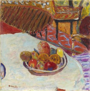 Pierre Bonnard Table with Bowl of Fruit