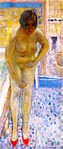 Pierre Bonnard Nude with Red Slippers