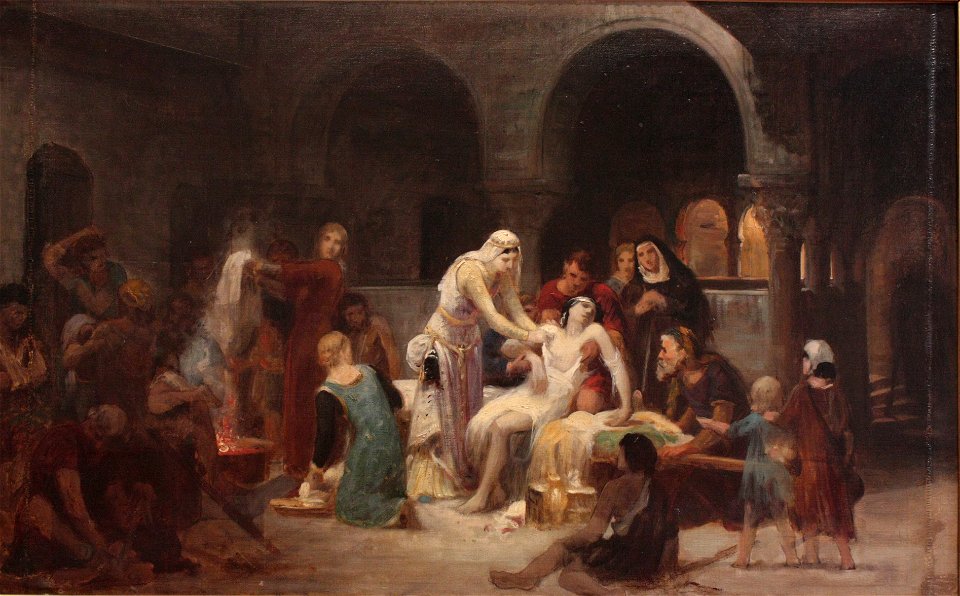 Pierre Auguste Cot - Sainte Elisabeth de Hongrie soignant 01