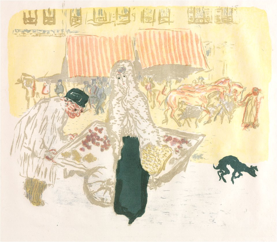 Pierre Bonnard (French, 1867-1947), Published by Ambroise Vollard, Printed by Auguste Clot - Some Aspects of Paris Life, The Pushcart - 1948.156.8 - Cleveland Museum of Art