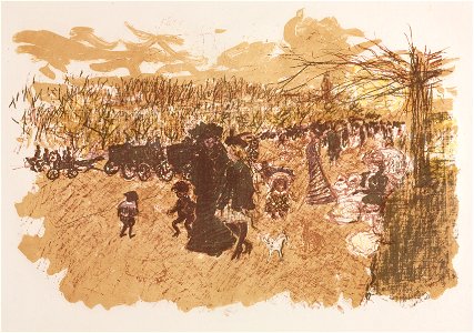 Pierre Bonnard (French, 1867-1947), Published by Ambroise Vollard, Printed by Auguste Clot - Some Aspects of Paris Life, Avenue du Bois de Boulogne - 1948.156.2 - Cleveland Museum of Art