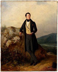 Pierre Duval Le Camus - Portrait of an Unknown Man in a Landscape - NM 7441 - Nationalmuseum