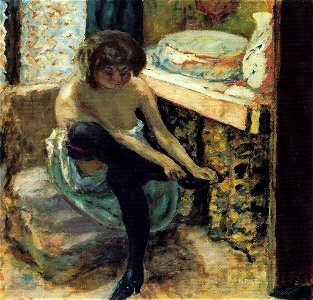 Pierre Bonnard - Woman with Black Stockings - Rosengart collection