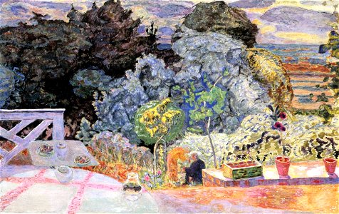 Pierre Bonnard The Terrace. Free illustration for personal and commercial use.