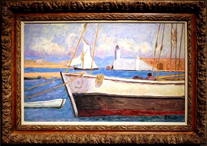 Pierre bonnard, il porto delle imbarcazioni da diporto, antibes, 1914