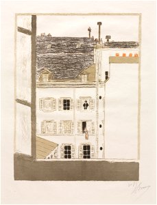 Pierre Bonnard (French, 1867-1947), Published by Ambroise Vollard, Printed by Auguste Clot - Some Aspects of Paris Life, Houses in a Courtyard - 1948.156.4 - Cleveland Museum of Art