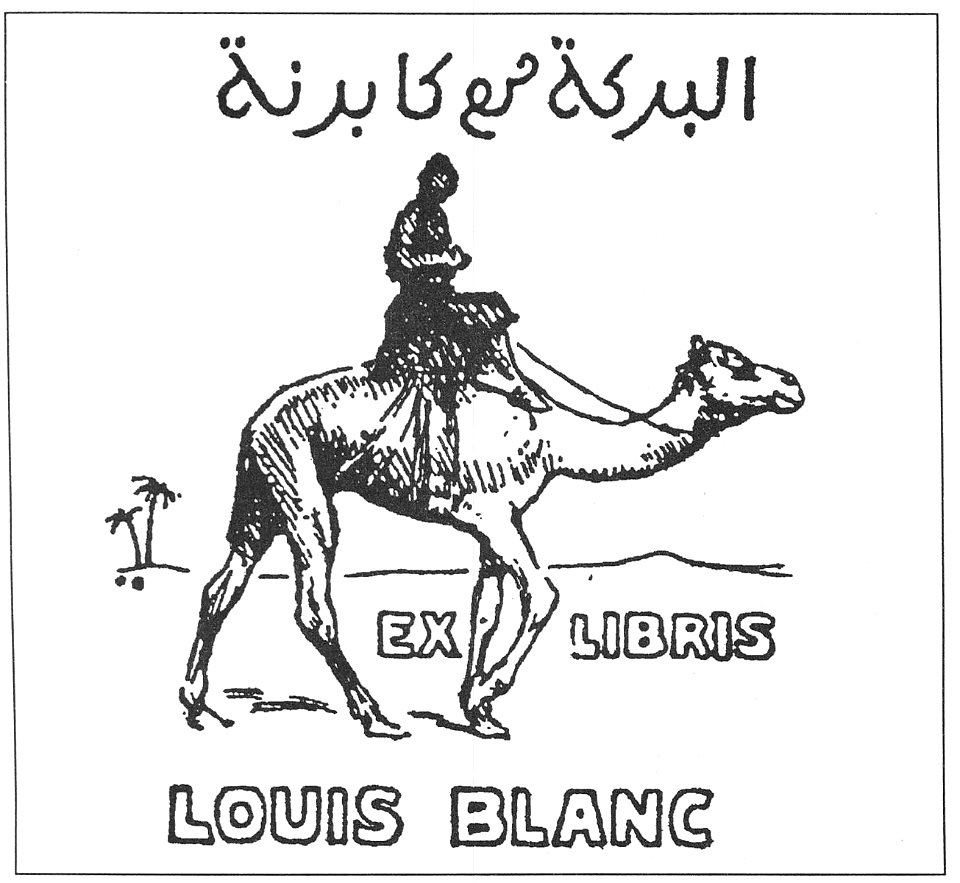 Pierre Blanc, ex-libris Louis Blanc