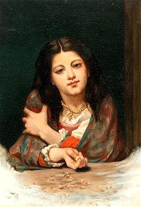 Pierre De Coninck Mädchen am Fenster 1878