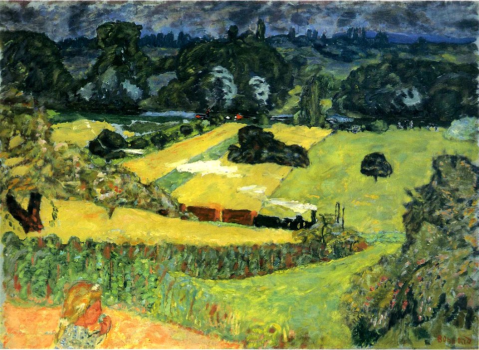 Pierre Bonnard - Paysage avec train