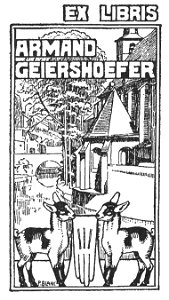 Pierre Blanc, ex-libris Armand Geiershoefer