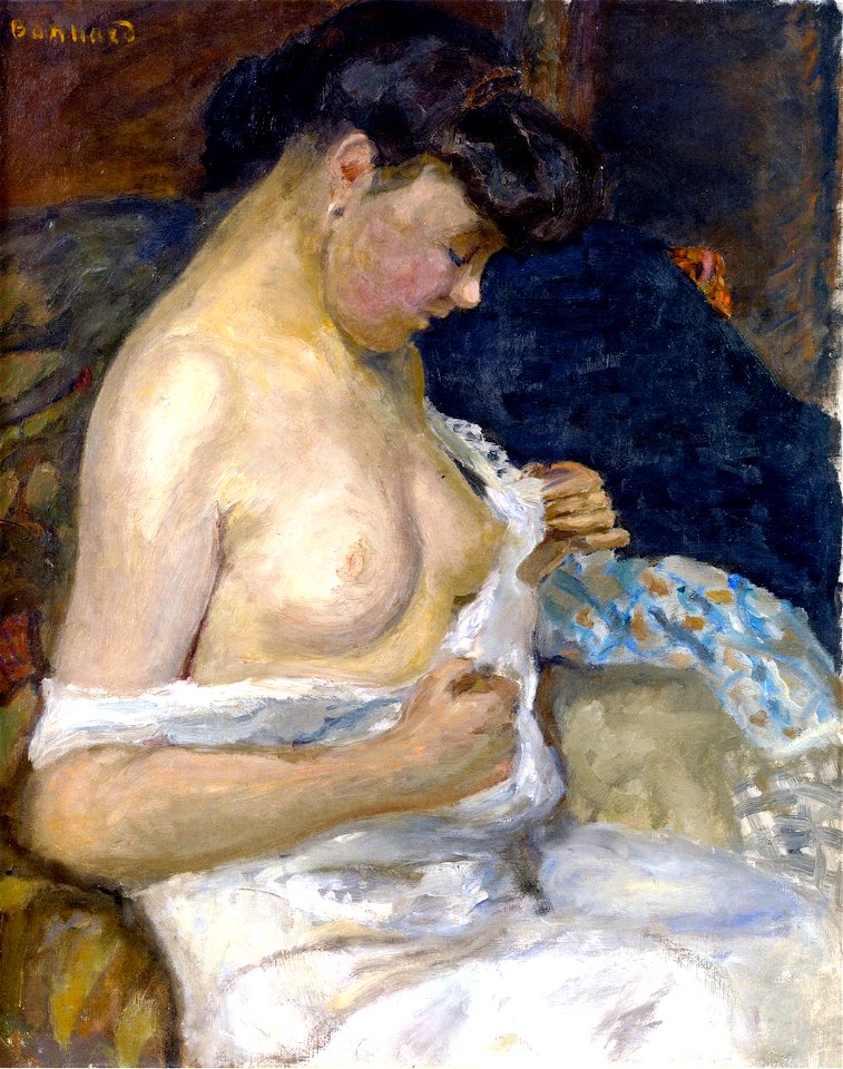 Pierre Bonnard Woman Removing Her Shirt