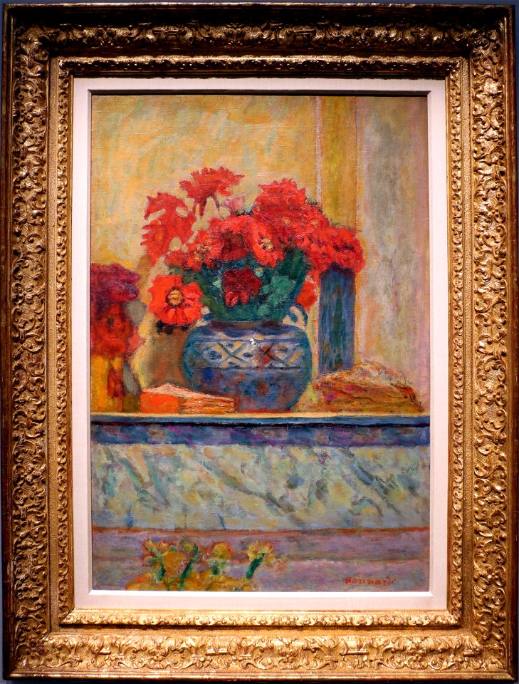 Pierre bonnard, fiori rossi, 1927