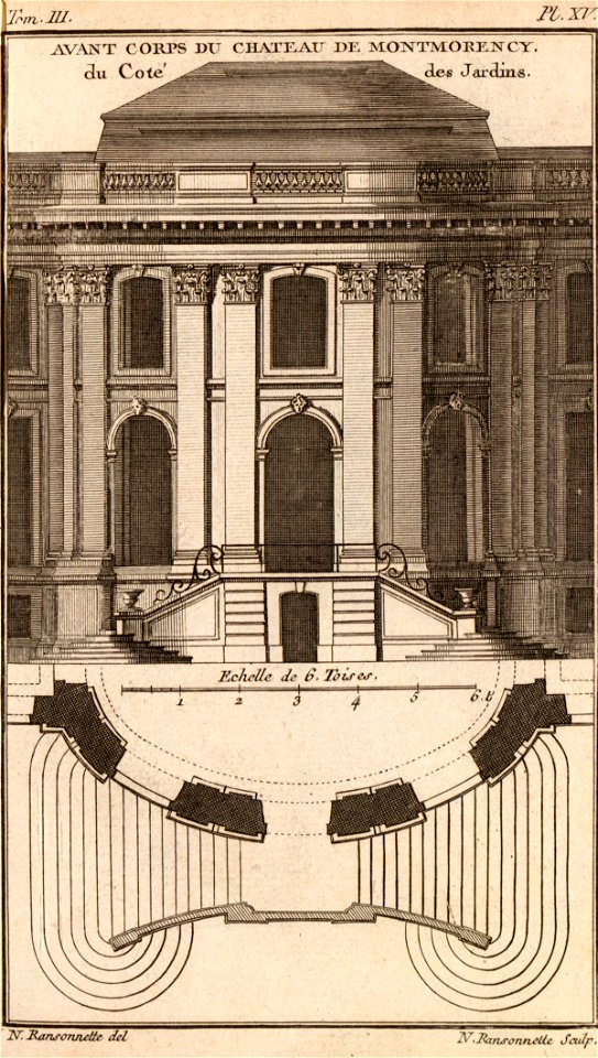Pierre Nicolas Ransonnette - Blondel - Avant corps château de Montmorency - III-XV