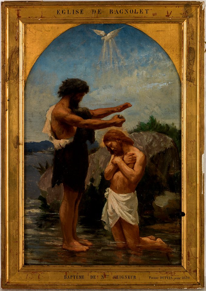 Pierre Dupuis - Esquisse pour l'église de Bagnolet , Baptème du Christ - PPP4571 - Musée des Beaux-Arts de la ville de Paris