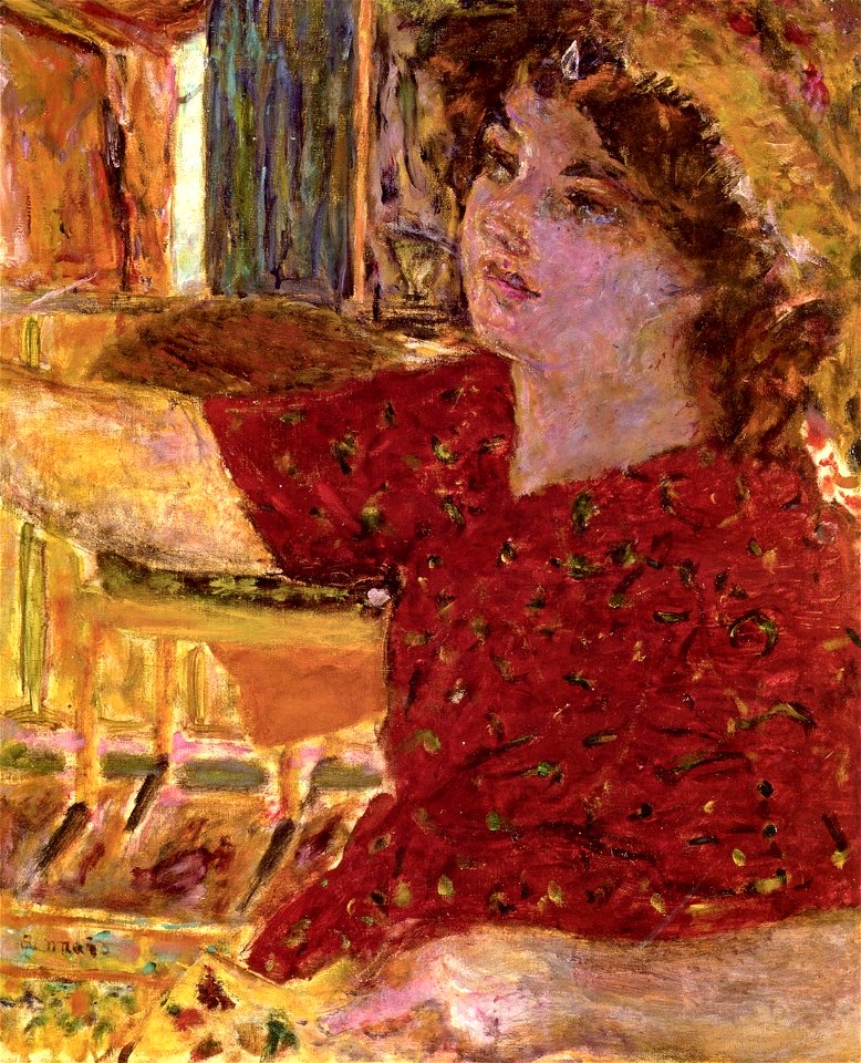 Pierre Bonnard Young Woman Painting