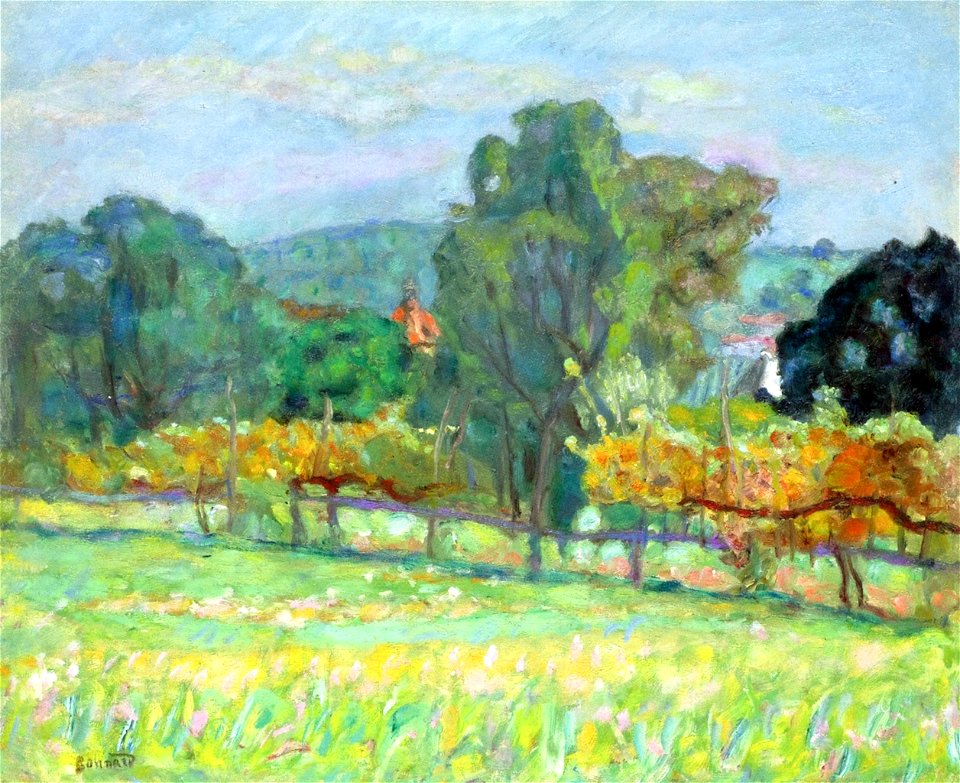 Pierre Bonnard Landscape with Red Steeple 1921