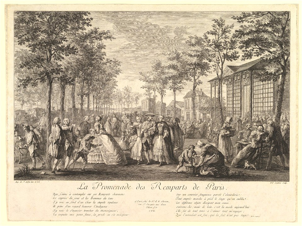 Pierre François Courtois, La Promenade des Remparts de Paris, 1760