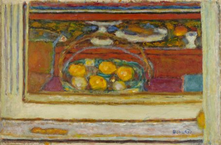 Pierre Bonnard, 1945 ca - Basket of Fruit Reflected in a Mirror