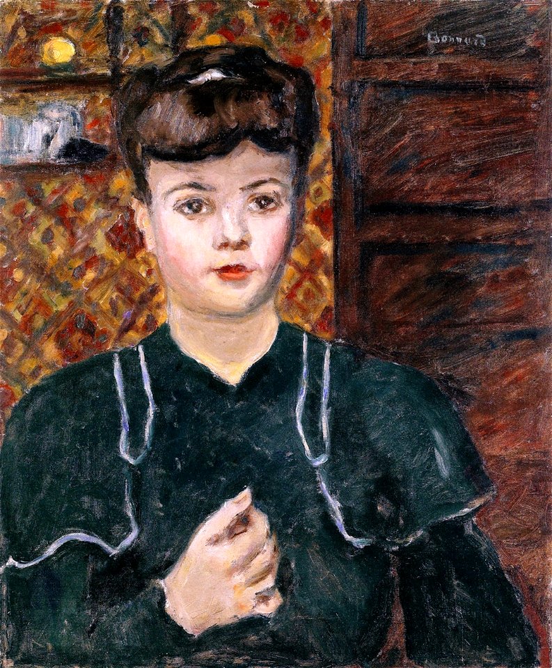 Pierre Bonnard Young Woman, Blue-Green Dress