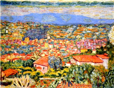 Pierre Bonnard, 1942 - View of le Cannet roofs