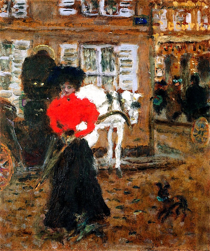 Pierre Bonnard On the Street, Woman with an Umbrella