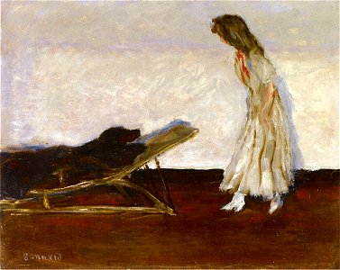Pierre Bonnard Marthe and the dog, Black