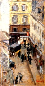 Pierre Bonnard Narrow Street in Paris. Free illustration for personal and commercial use.