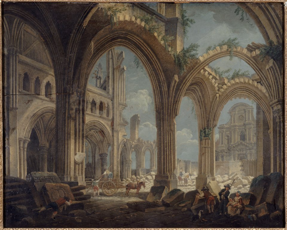 Pierre-Antoine Demachy - Démolition de l'église Saint-Jean-en-Grève, en 1800 - P78 - Musée Carnavalet