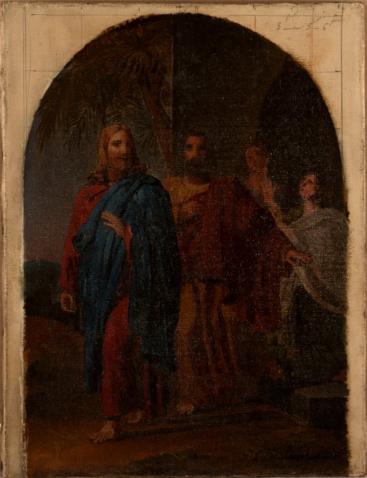 Pierre Louis Delaval - Esquisse pour l'église Saint-Philippe-du-Roule , Saint Philippe quittant sa famille pour suivre Jésus Christ - PPP4556 - Musée des Beaux-Arts de la ville de Paris