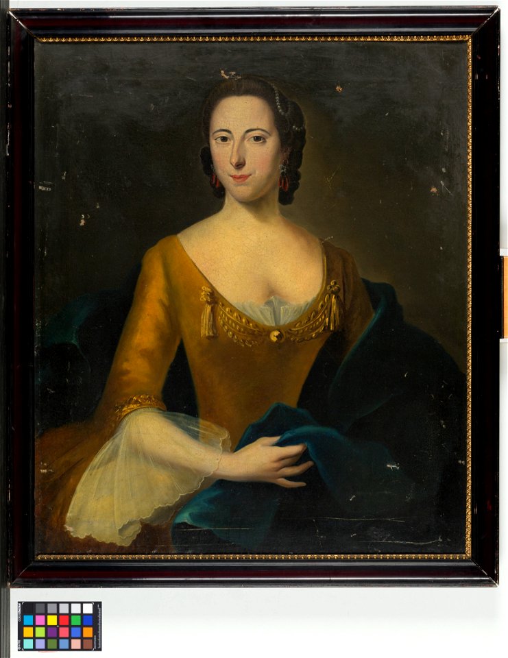 Pierre Frédéric de la Croix - Portret van een vrouw, vermoedelijk Maria Margaretha de Witte (1714-1748). Echtgenote van Johan Gera - C451 - Cultural Heritage Agency of the Netherlands Art Collection