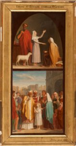 Pierre-Auguste Pichon - Esquisse pour l'église Saint-Eustache , Sainte Geneviève guérit sa mère aveugle. Saint Germain d'Aux - PPP4760 - Musée des Beaux-Arts de la ville de Paris