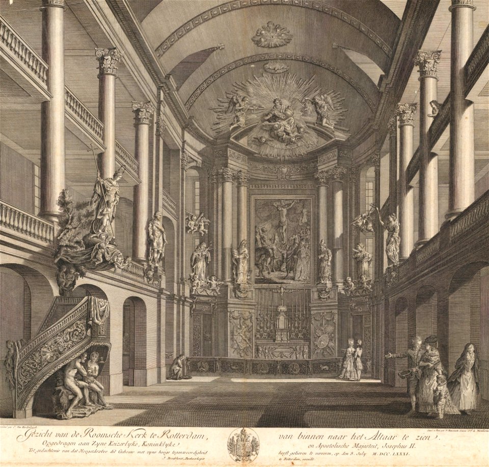 Pierre Nicolas Ransonnette - Sint-Rosaliakerk (Rotterdam) Rijkmuseum