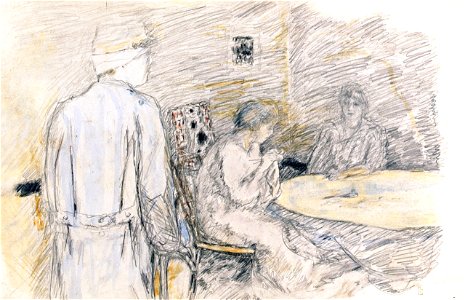 Pierre Bonnard The Pensioner. Free illustration for personal and commercial use.
