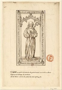 Pierre tombale d'Étiennette de Rochefort (original)
