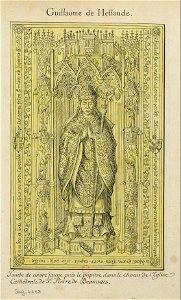Pierre tombale de Guillaume de Hellande (original)