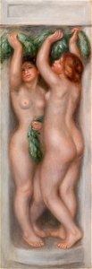 Pierre-Auguste Renoir - Caryatids (Cariatides), also called Deux baigneuses (panneau décoratif) - BF919 - Barnes Foundation