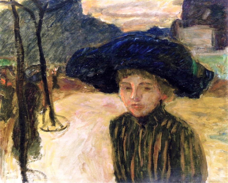 Pierre Bonnard Woman in a Blue Hat