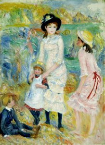 Pierre-Auguste Renoir - Children on the Seashore, Guernsey - Google Art Project. Free illustration for personal and commercial use.